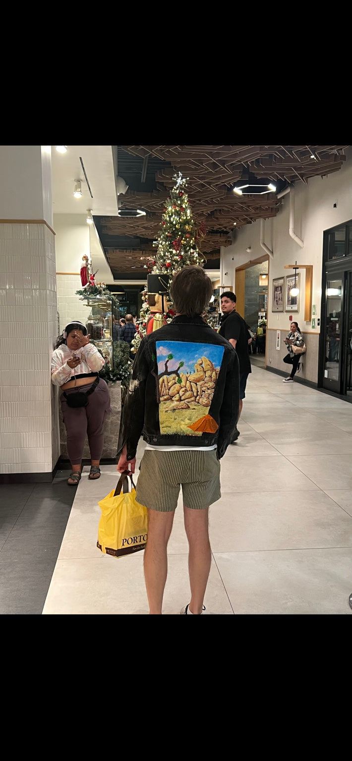 Fish Rock jean jacket worn