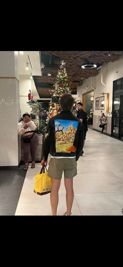 Fish Rock jean jacket worn