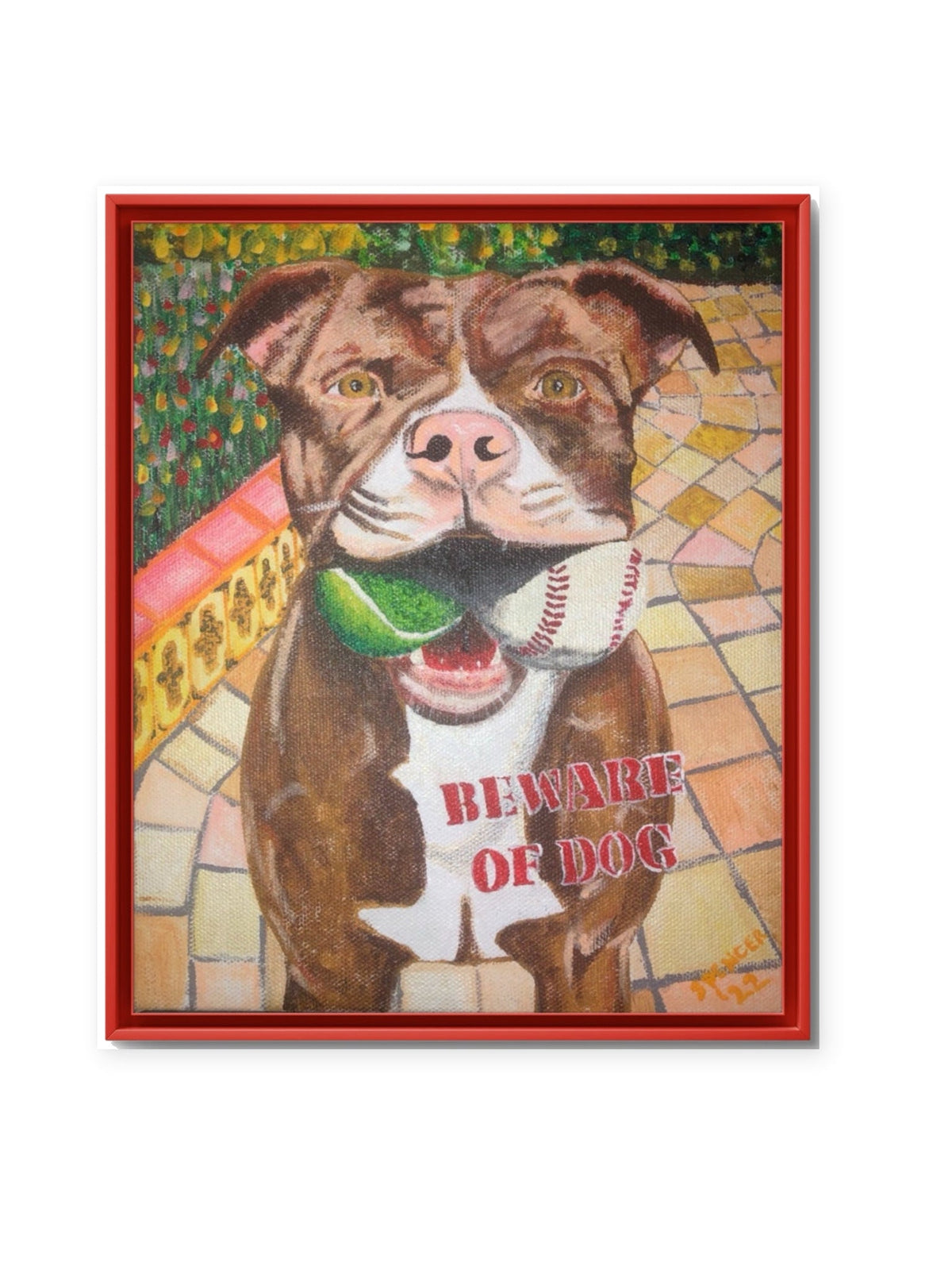 Beware of Dog artwork on a clean white gallery background