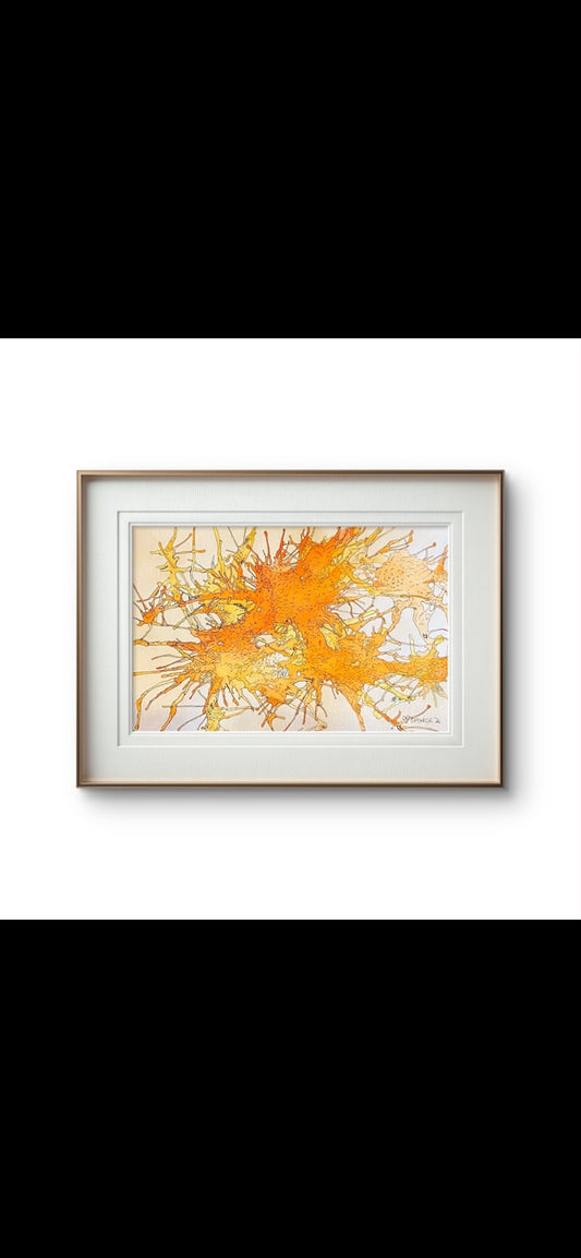 Fireworks watercolor and ink artwork by Spencer Jensen