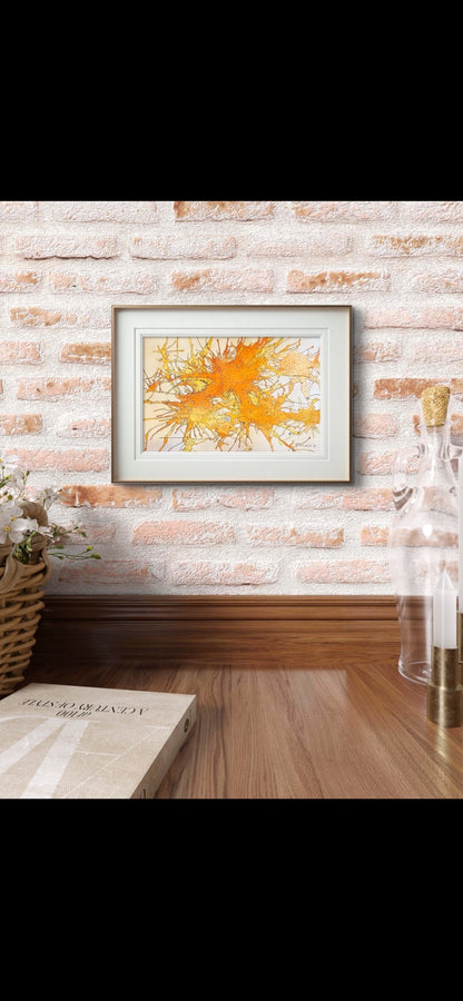 Fireworks framed artwork displayed in an interior